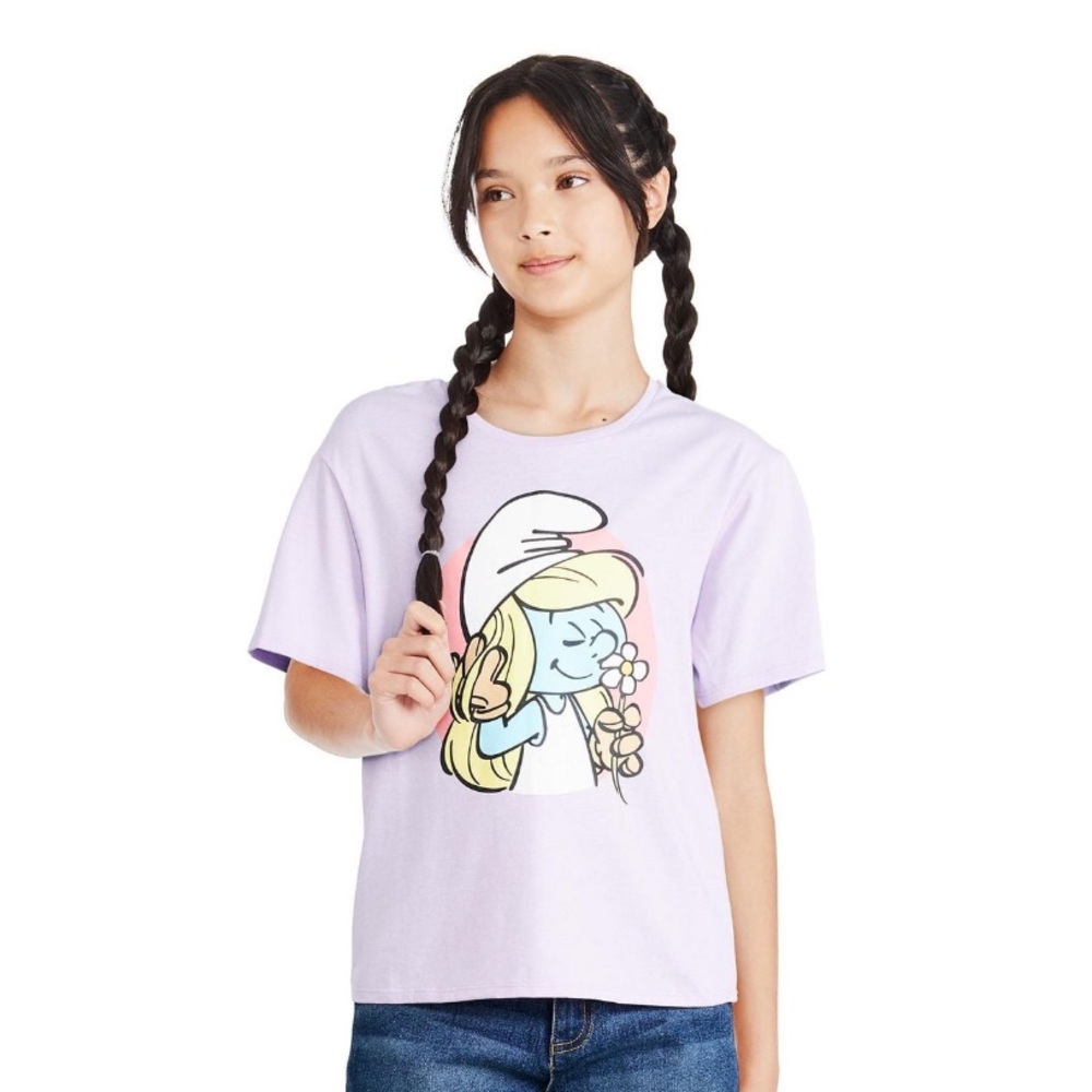 NWT size Small 6 The Smurfs Girls' Graphic Tee
